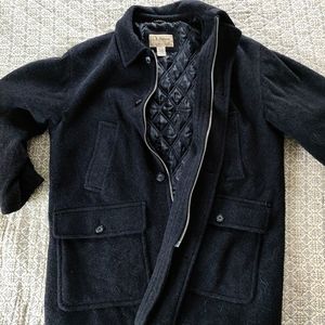 L.L. Bean Grey Wool Thinsulate Winter Coat Medium